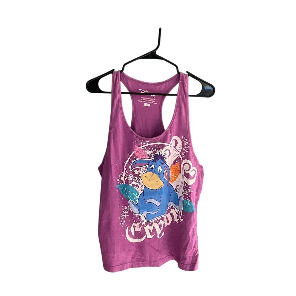 Disney Eeyore Women's 2XL Purple Racerback Tank Top‎ Sleeveless Casual